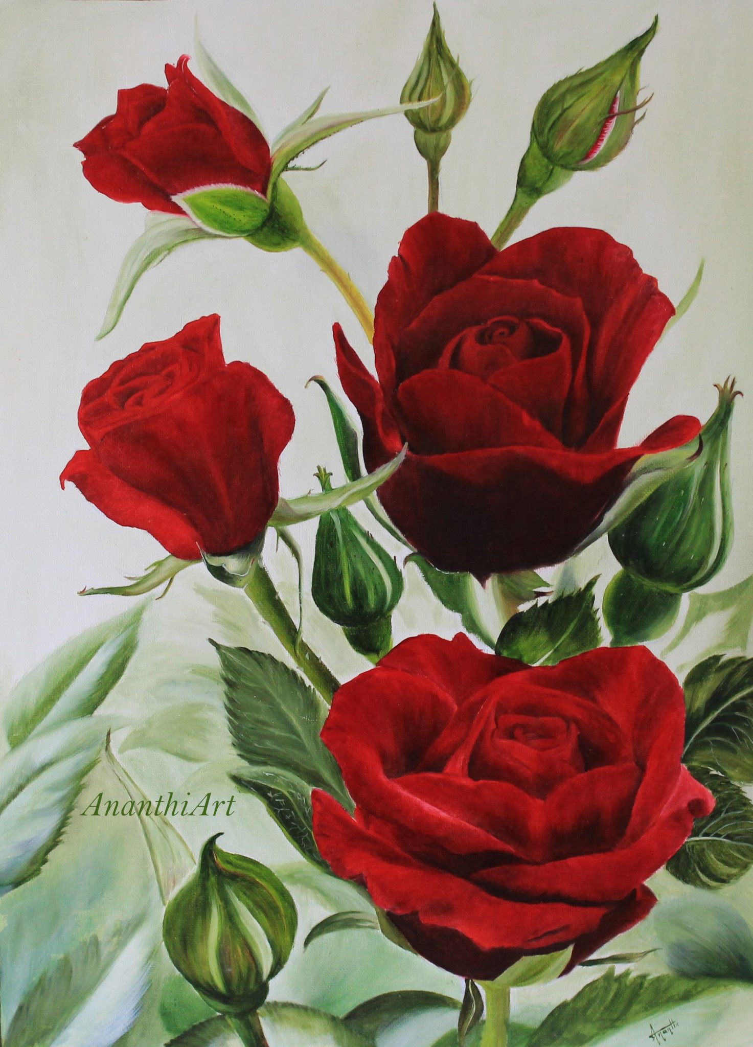 Red Roses | Ananthi Art